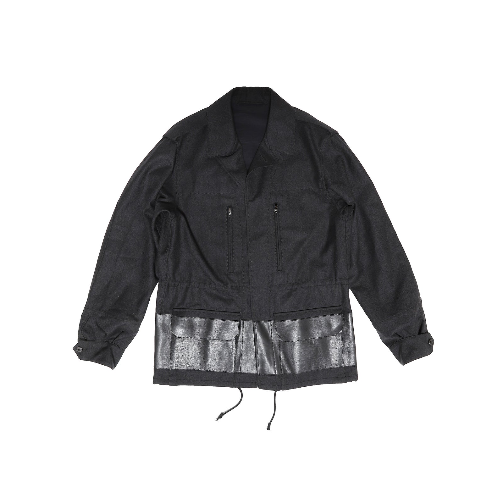 Berluti by Haider Ackermann Prototype Military Coat With Leather Applications