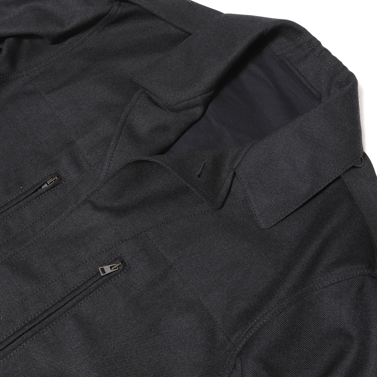 Berluti by Haider Ackermann Prototype Military Coat With Leather Applications