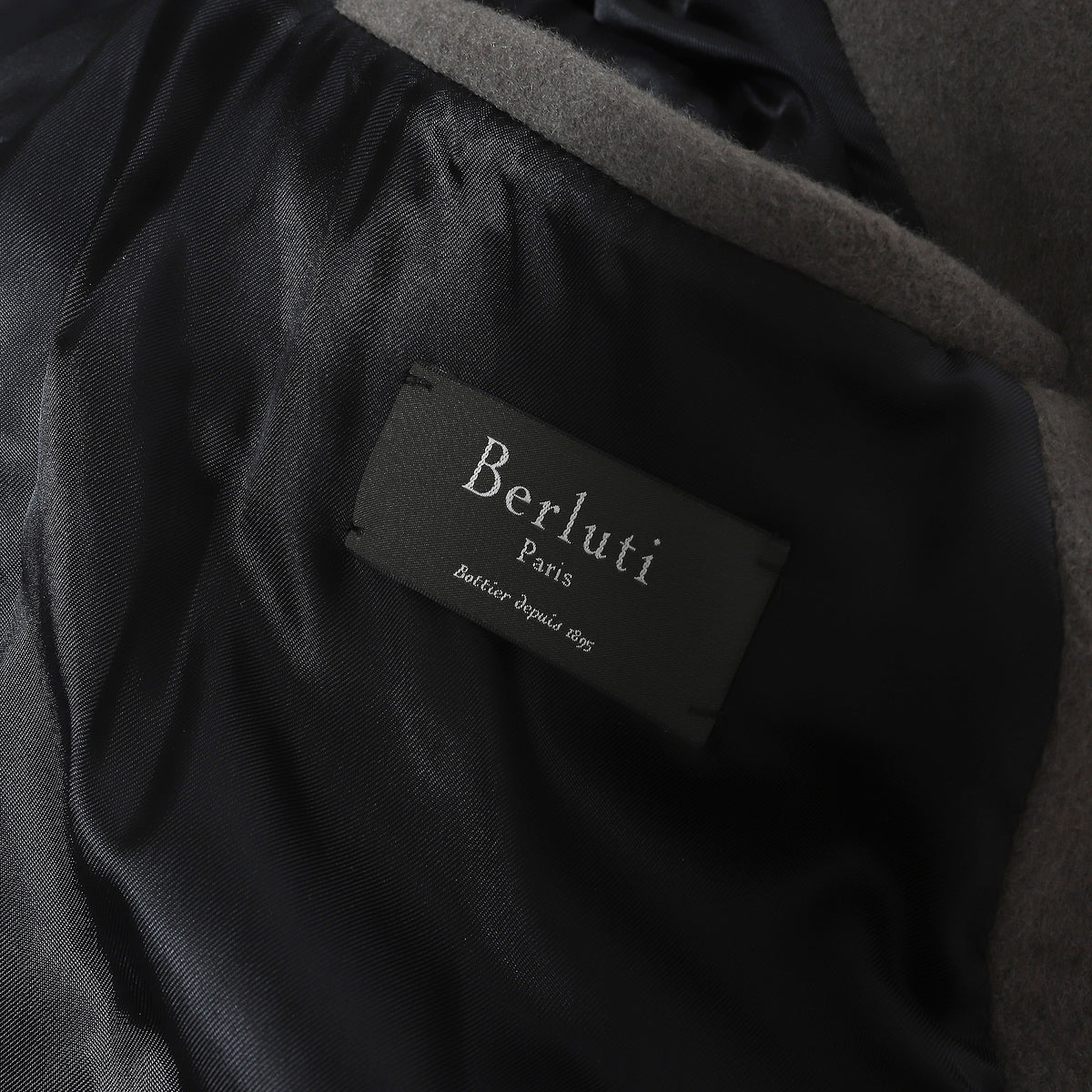 Berluti by Haider Ackermann FW17 Black Mega Coat Sample