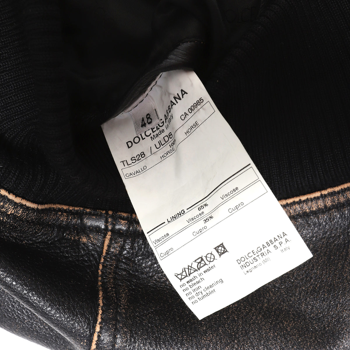 Dolce & Gabbana SS03 Transformable Horse Leather Motocycle Jacket