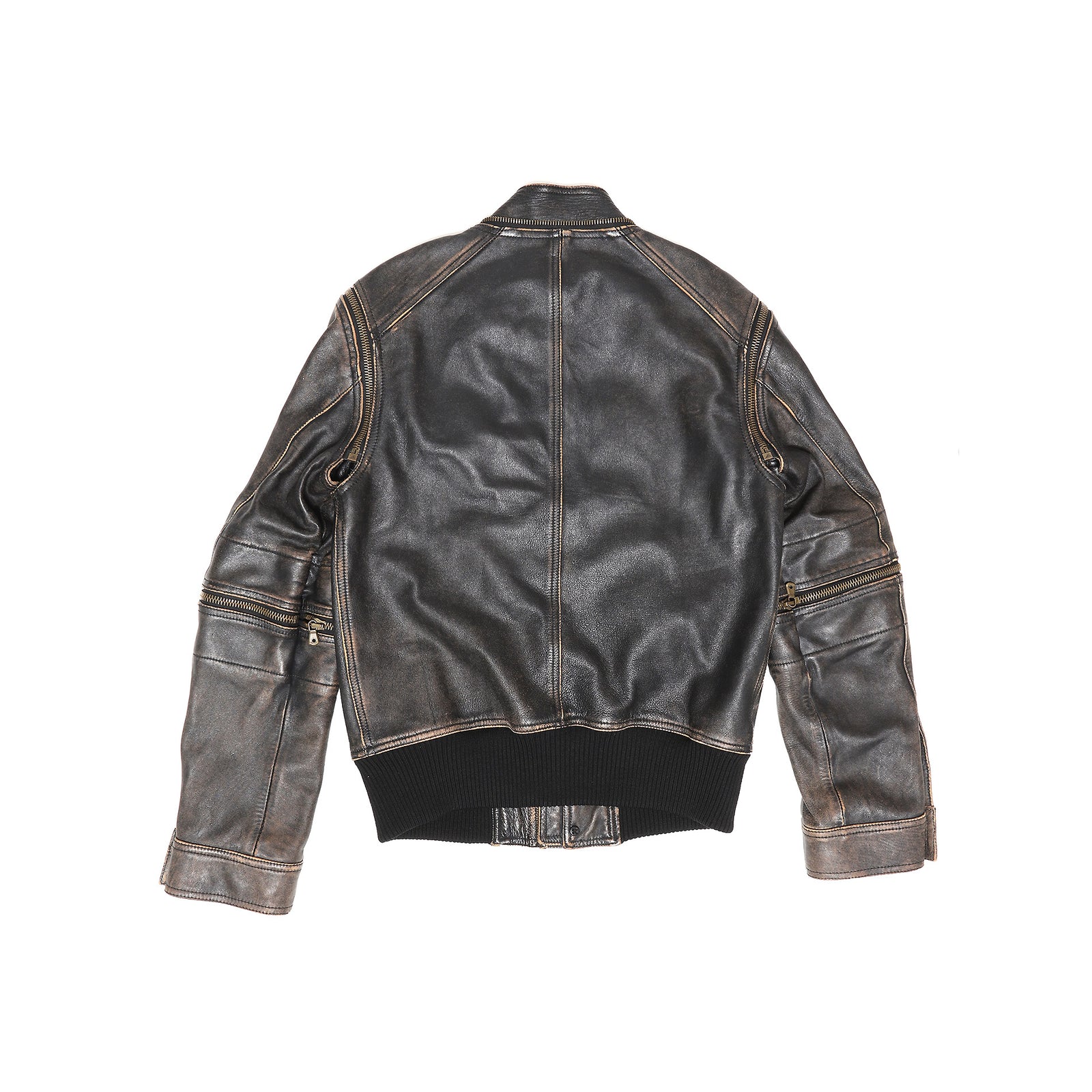 Dolce & Gabbana SS03 Transformable Horse Leather Motocycle Jacket