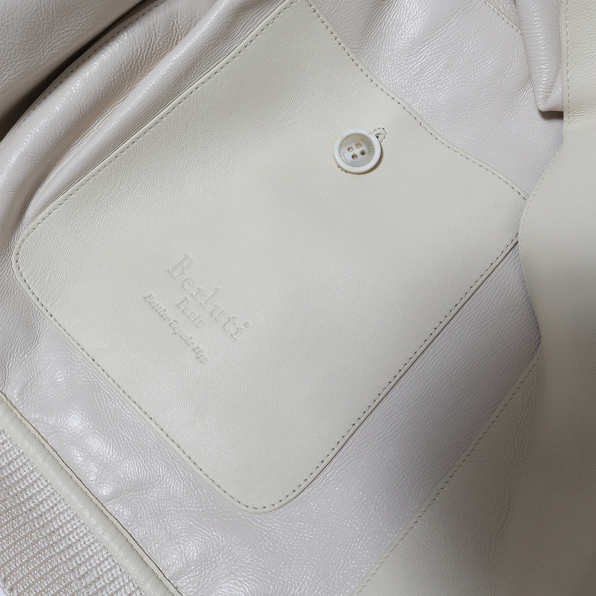 Berluti by Haider Ackermann SS18 Cream Leather Blouson