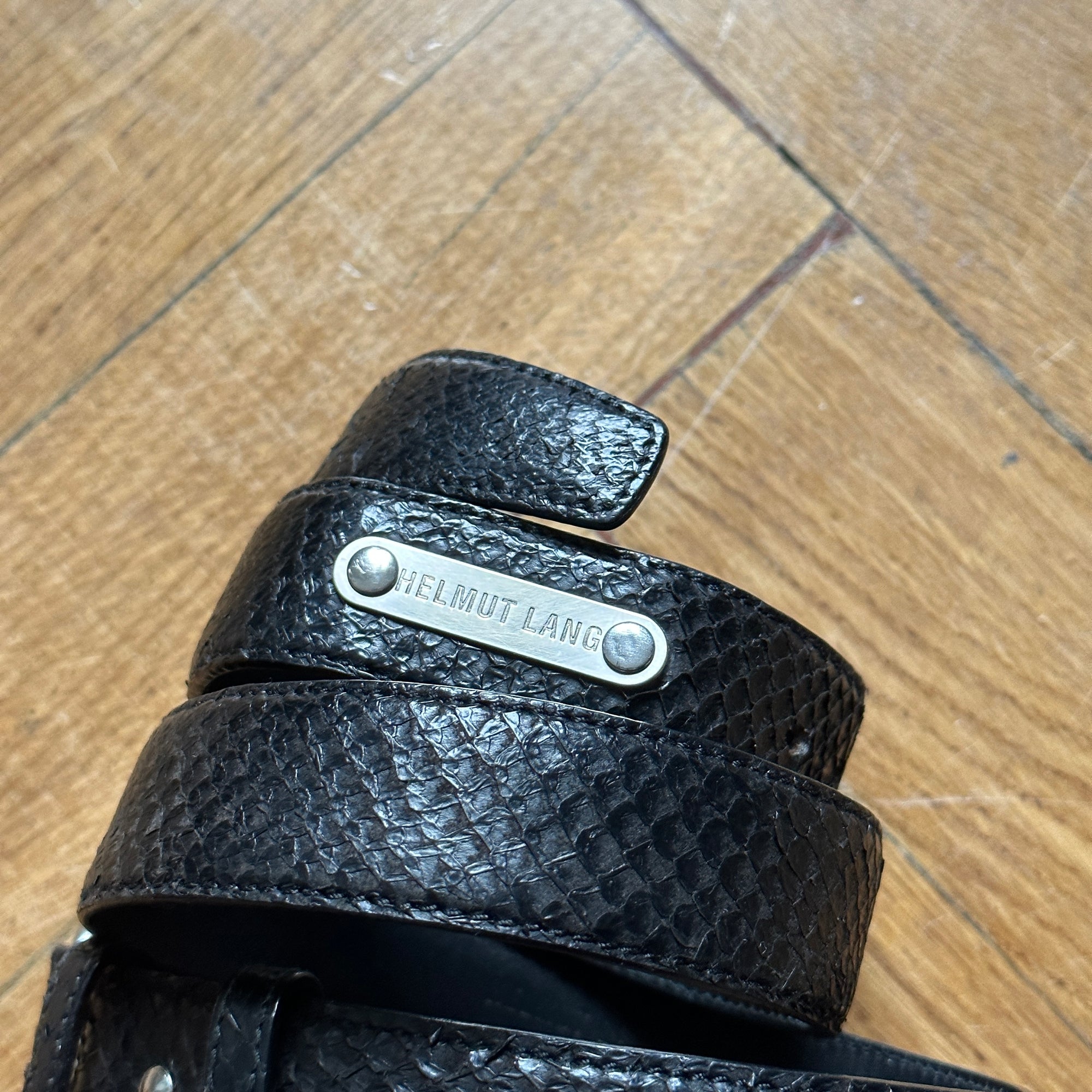 Helmut Lang 2000s Snakeskin Belt