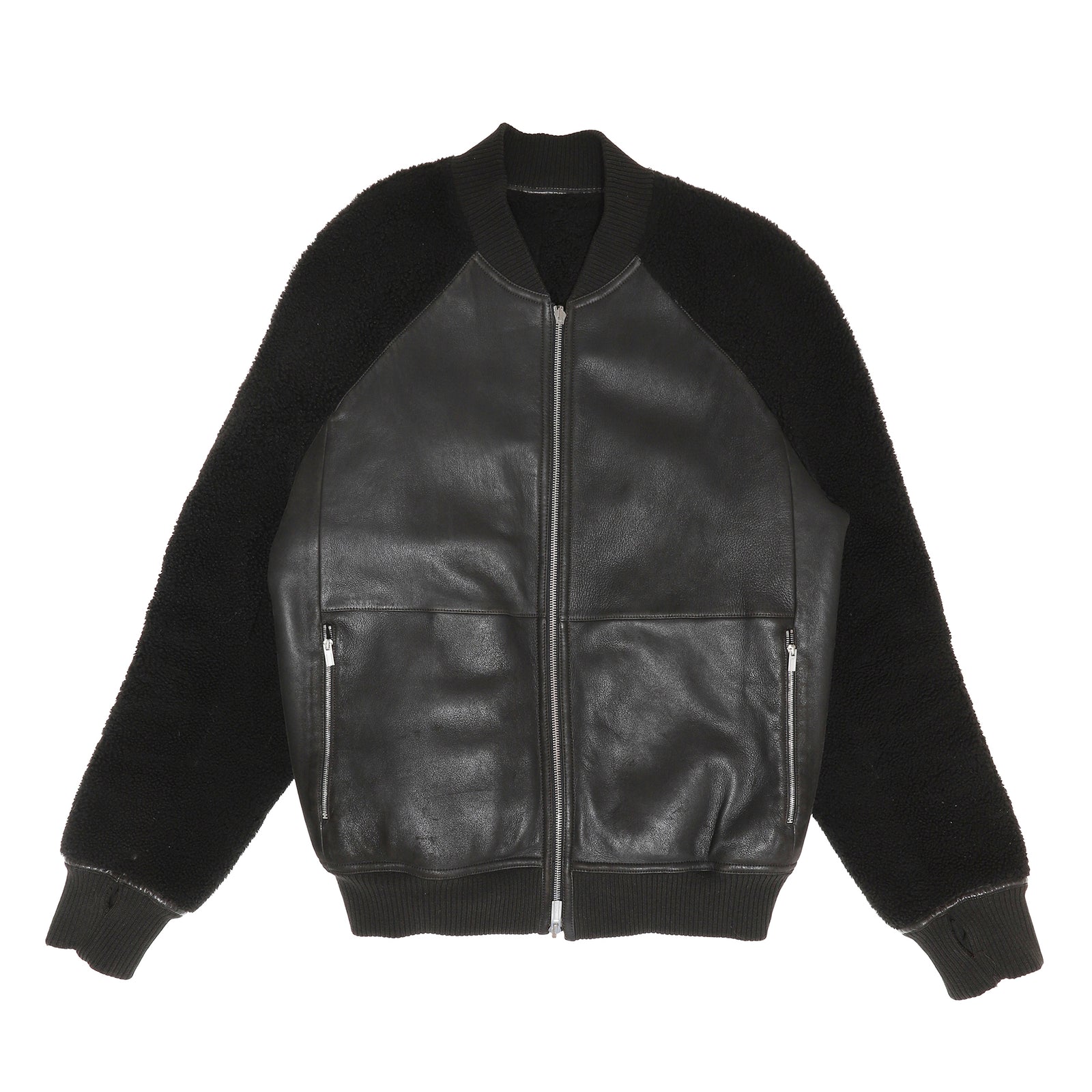 Hermès Reversible Leather Fleece Bomber