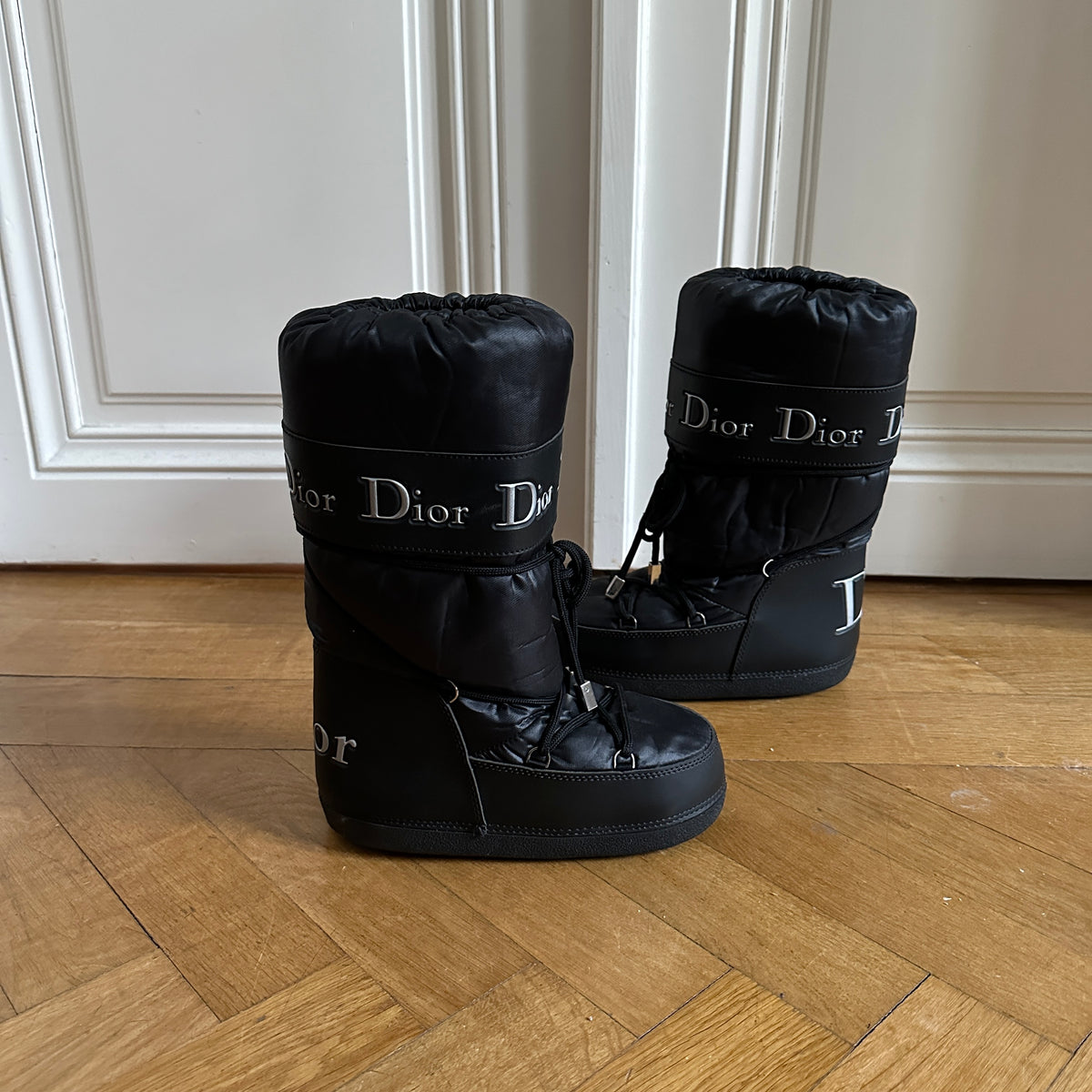 Christian Dior by John Galliano 2000s Black Moon Boots
