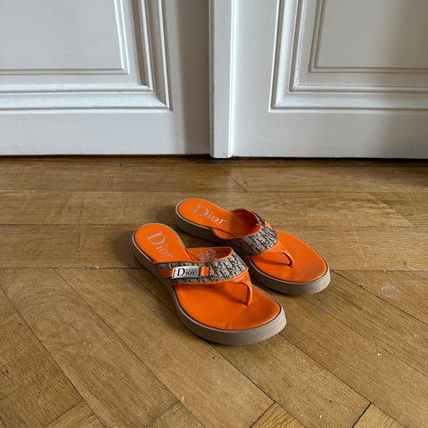 Christian Dior by John Galliano 2000s Orange Sandals