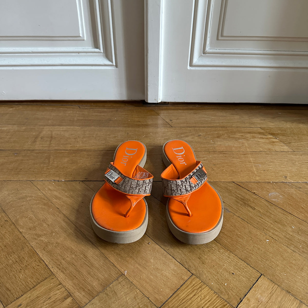 Christian Dior by John Galliano 2000s Orange Sandals