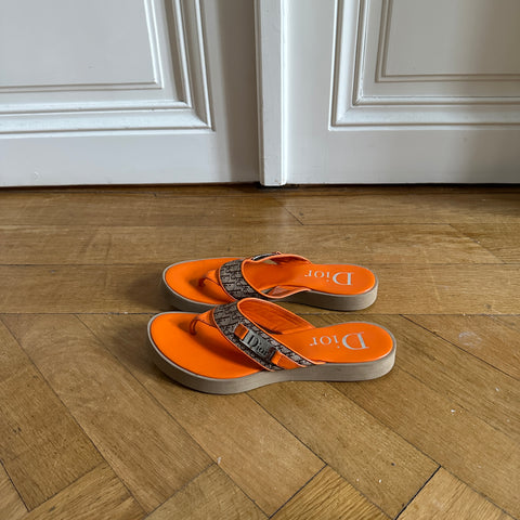 Christian Dior by John Galliano 2000s Orange Sandals