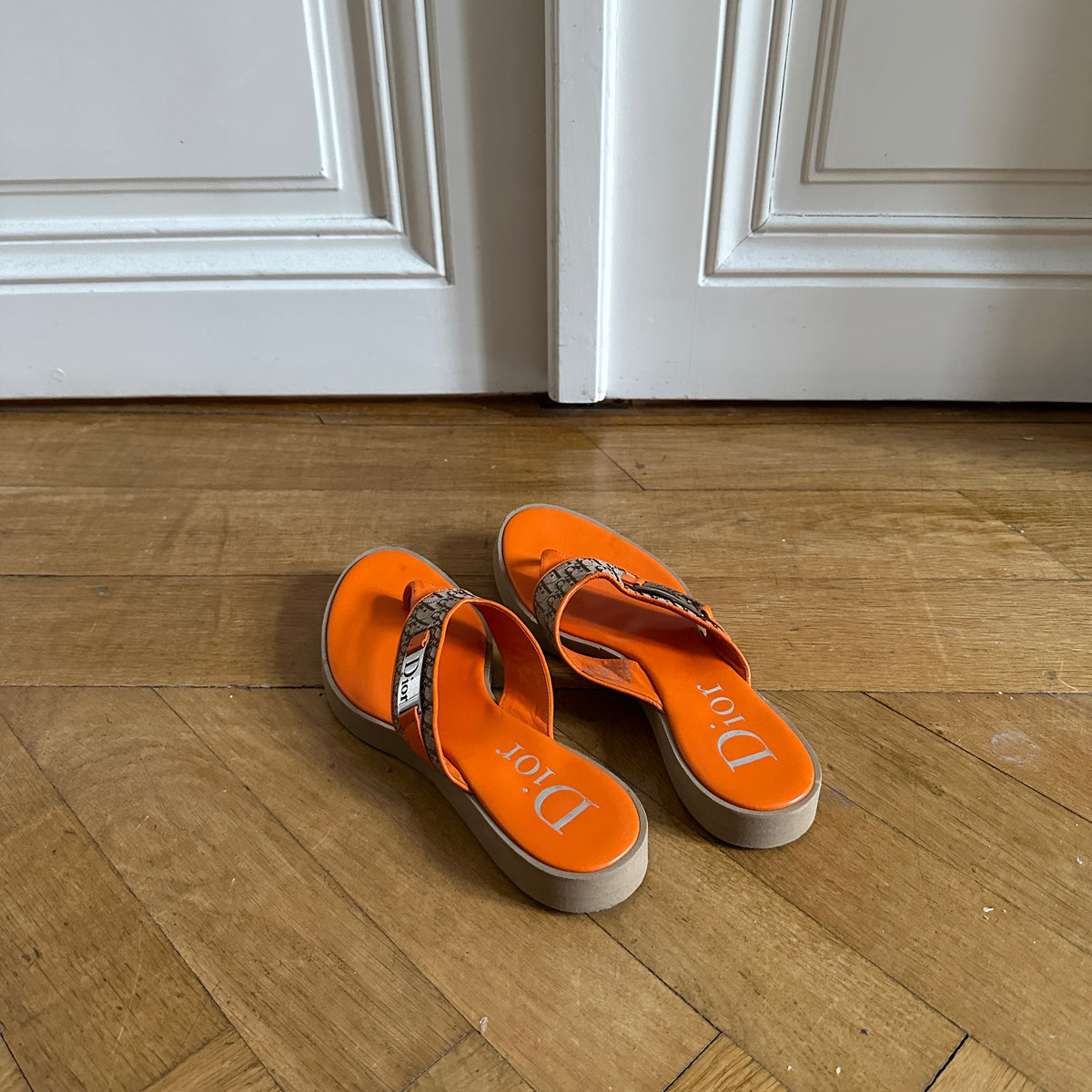 Christian Dior by John Galliano 2000s Orange Sandals