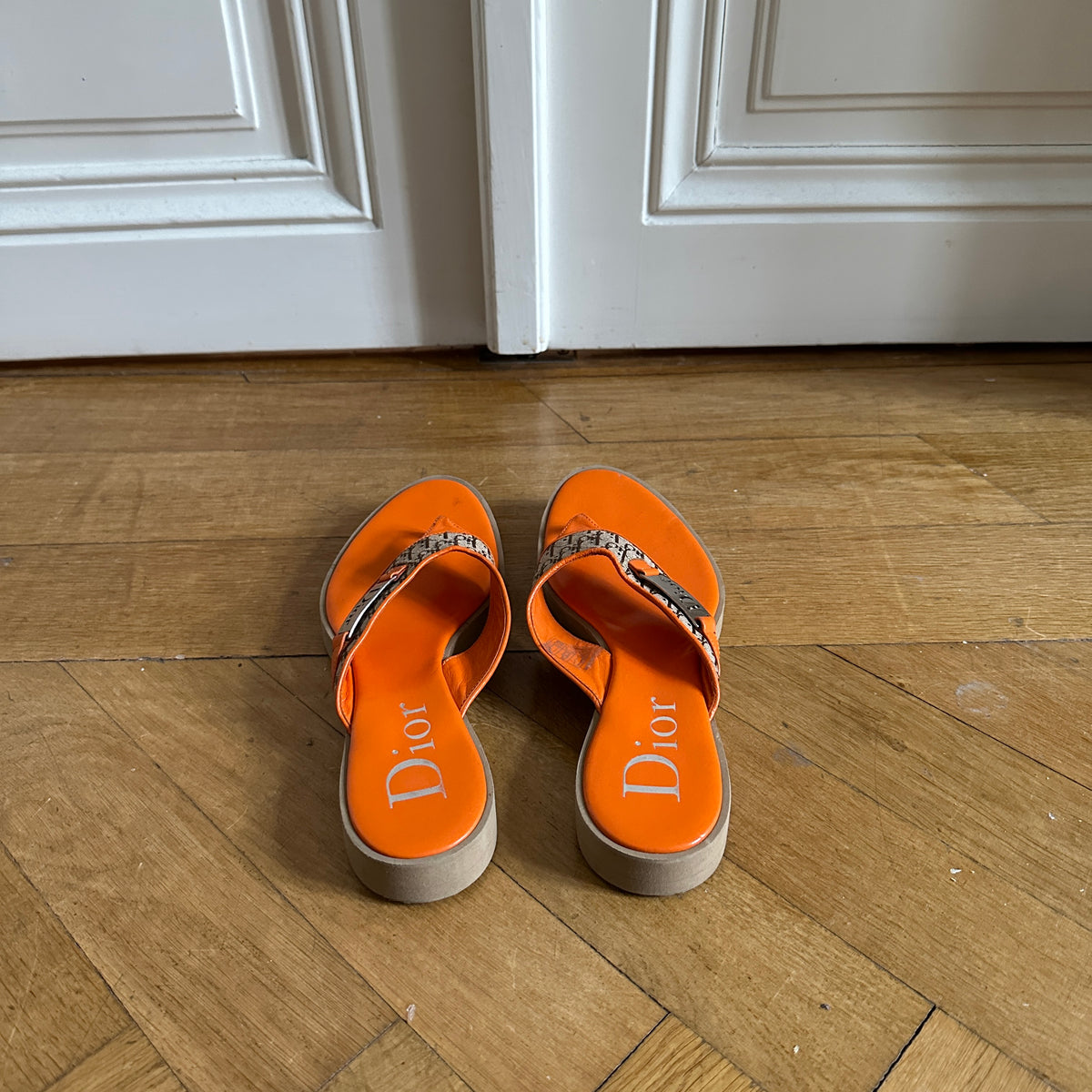 Christian Dior by John Galliano 2000s Orange Sandals