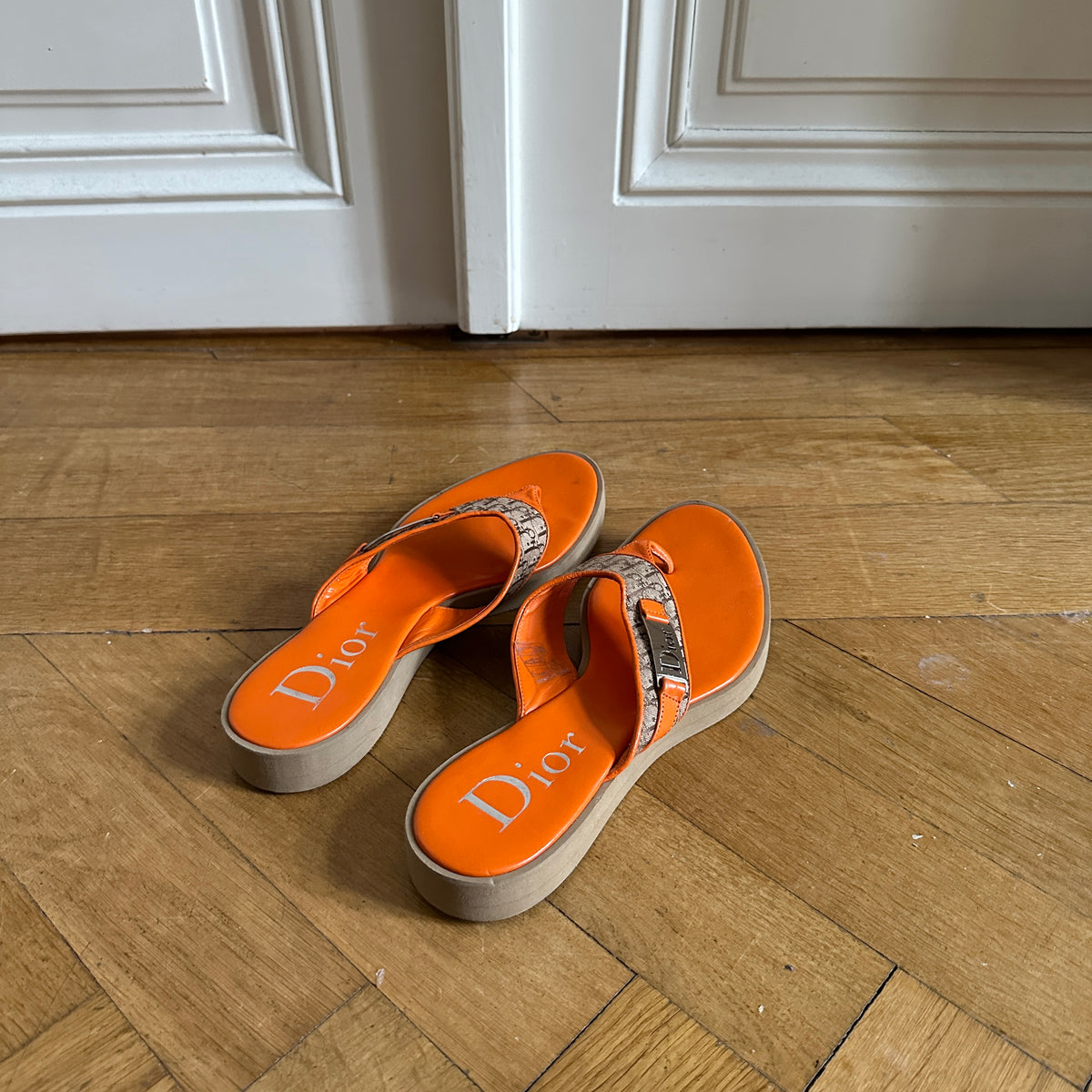 Christian Dior by John Galliano 2000s Orange Sandals