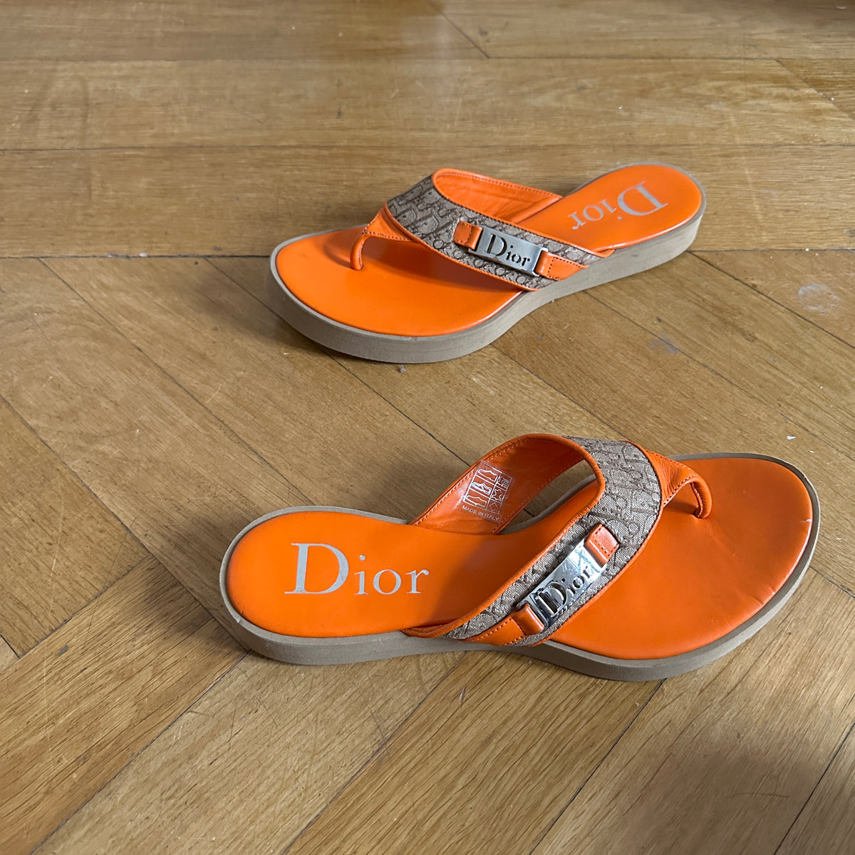 Christian Dior by John Galliano 2000s Orange Sandals