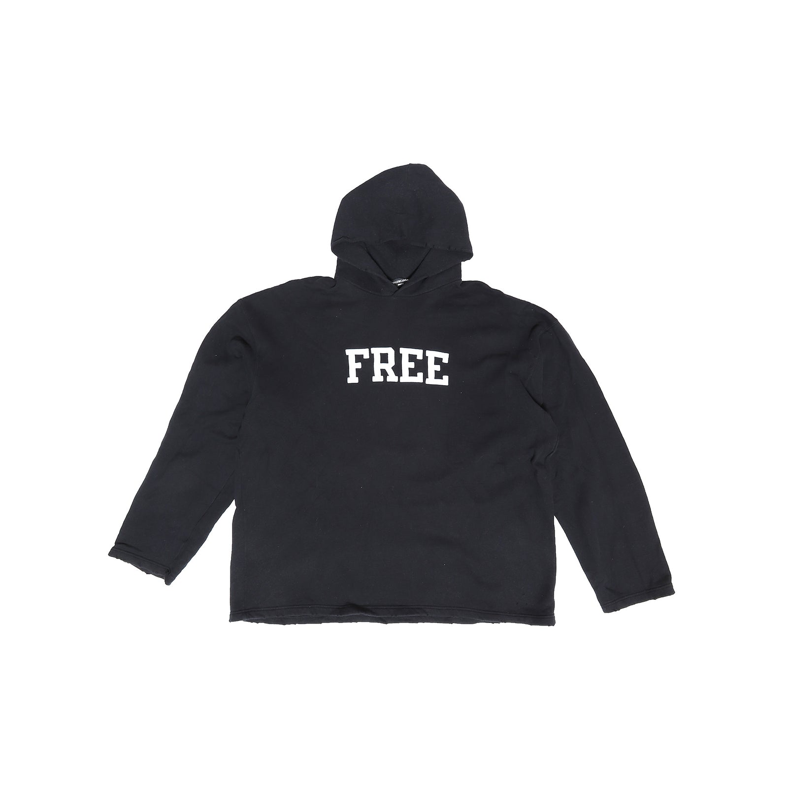 Balenciaga FW21 "Free" Oversized Distressed Hoodie