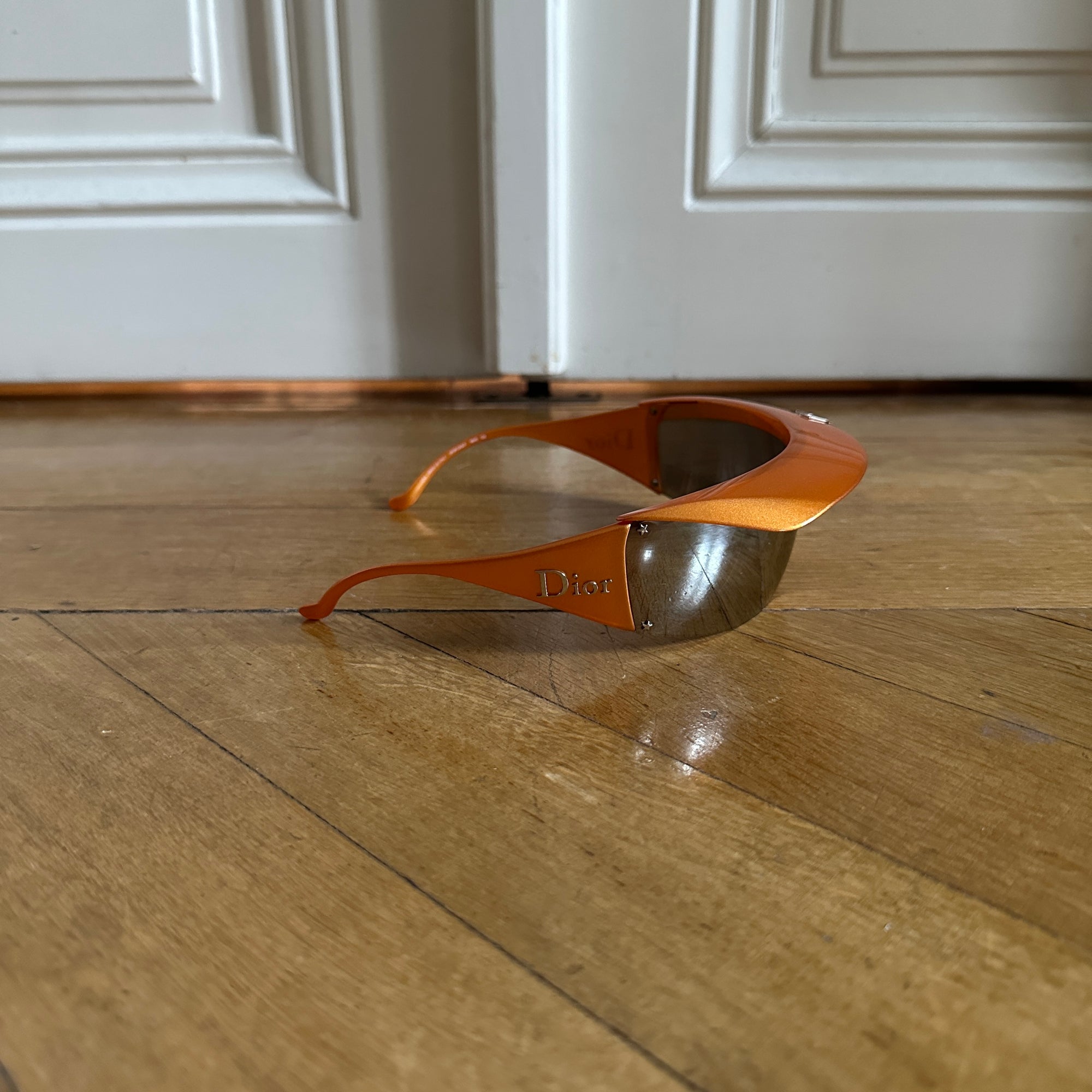Christian Dior by John Galliano FW04 Golf Visor Orange Sunglasses