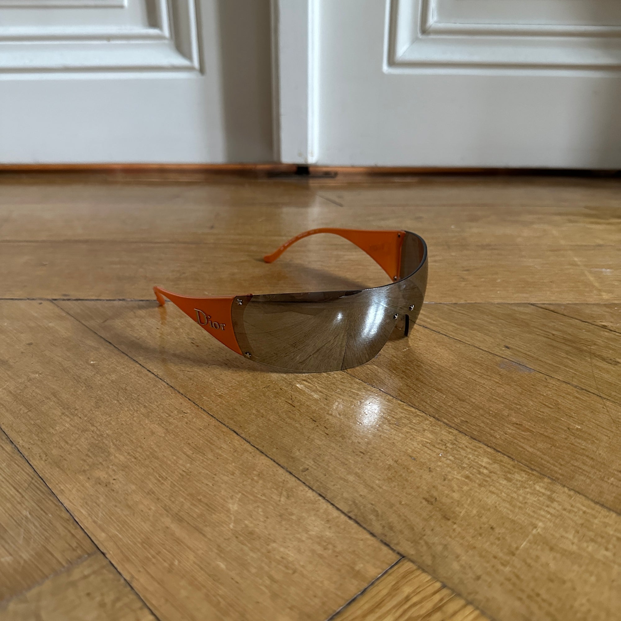 Christian Dior by John Galliano FW04 Golf Visor Orange Sunglasses