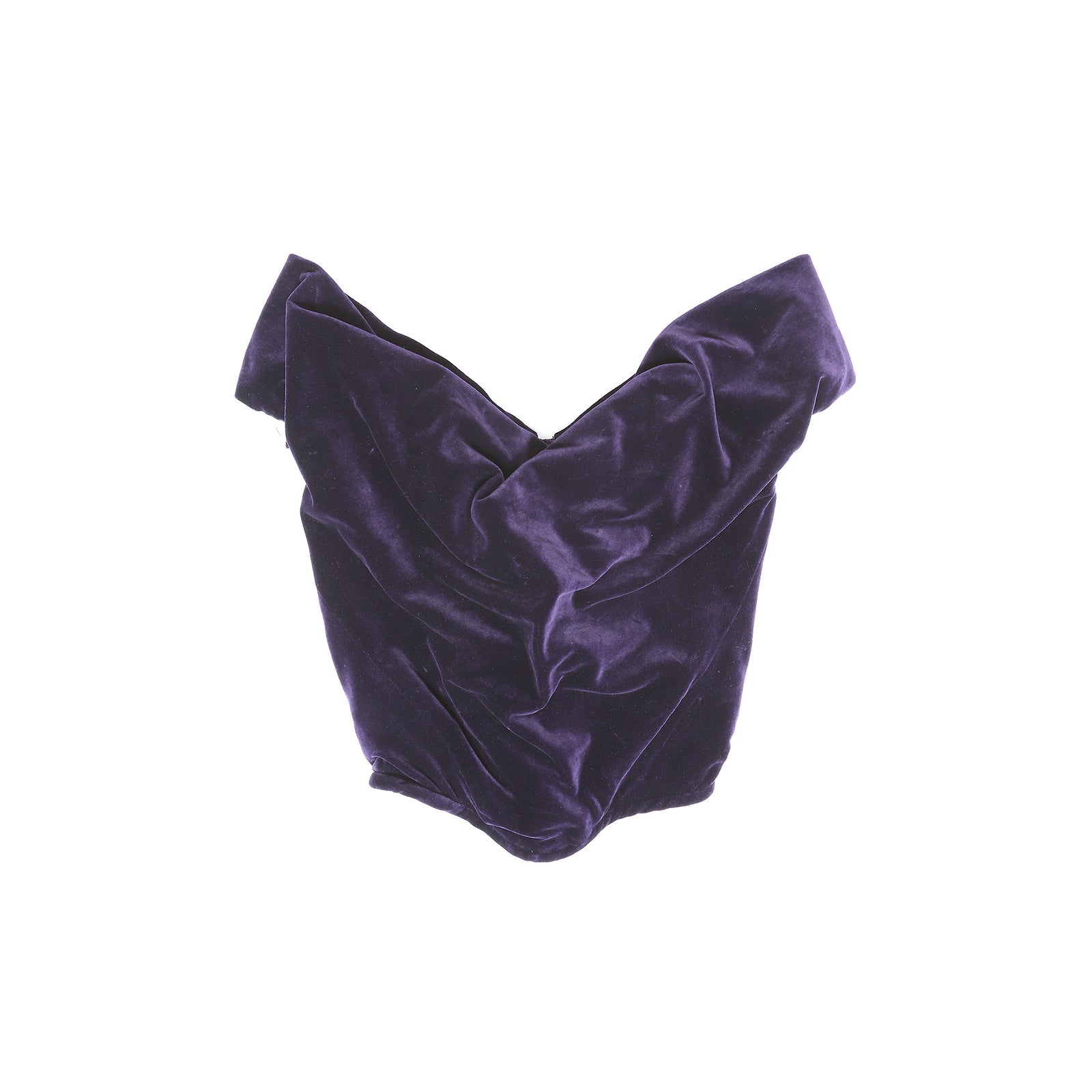 Vivienne Westwood 90s Couture Draped Velvet Bustier