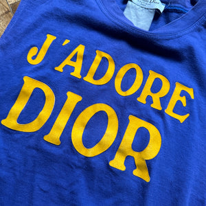 Christian Dior by John Galliano AW02 Blue J'adore Dior Sleeveless Top