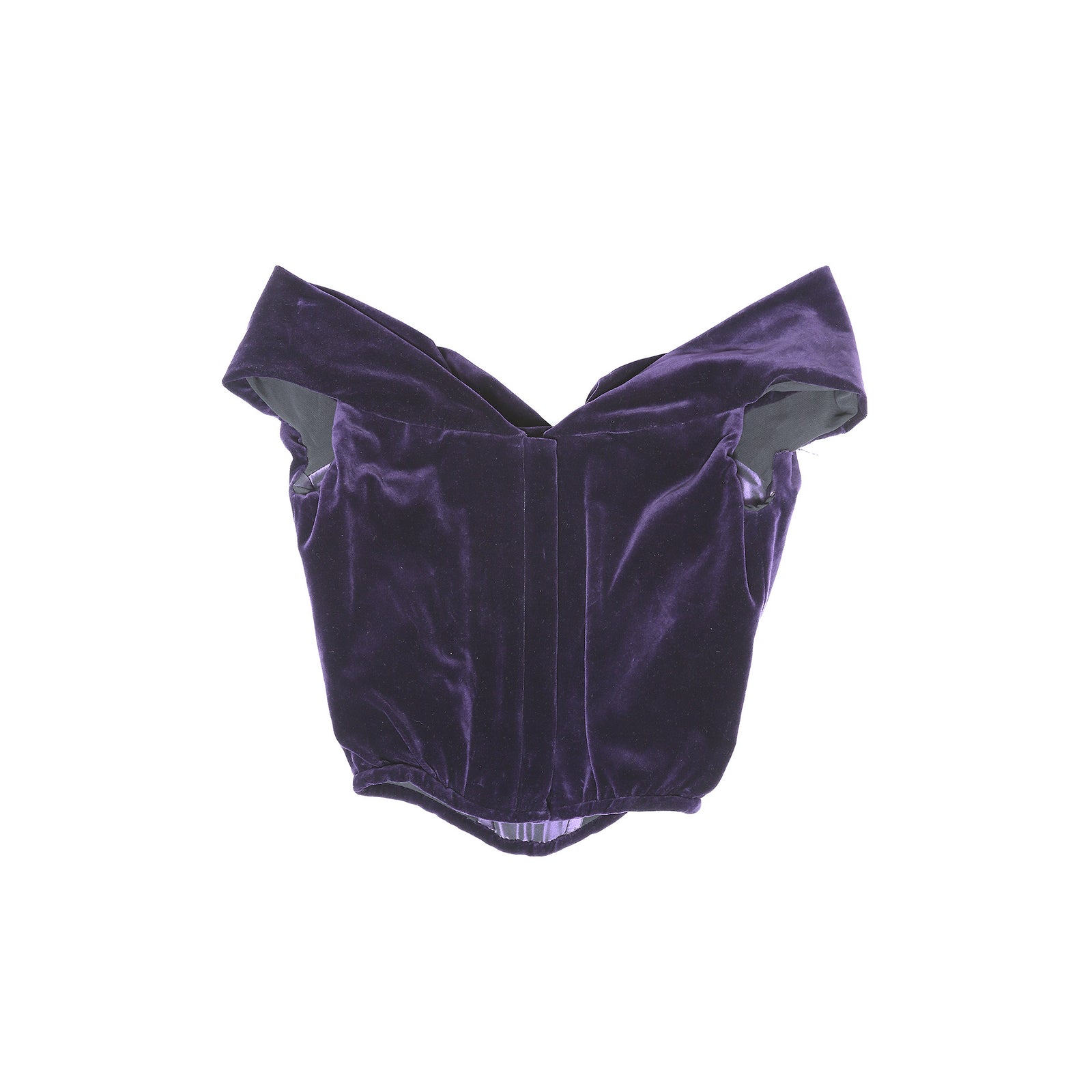 Vivienne Westwood 90s Couture Draped Velvet Bustier