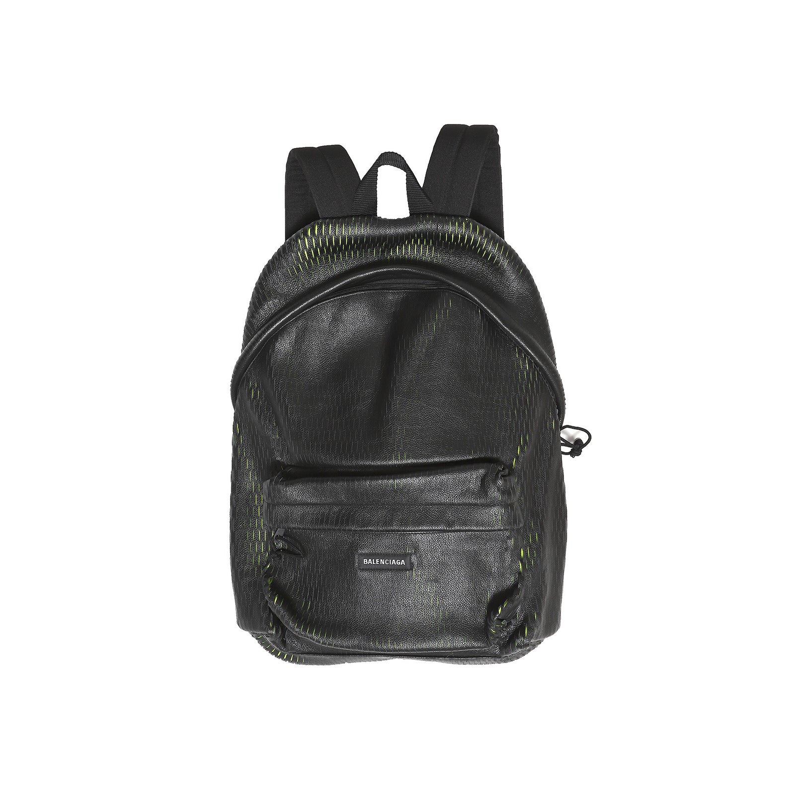Balenciaga Prototype Black Leather Neon Cutout Backpack