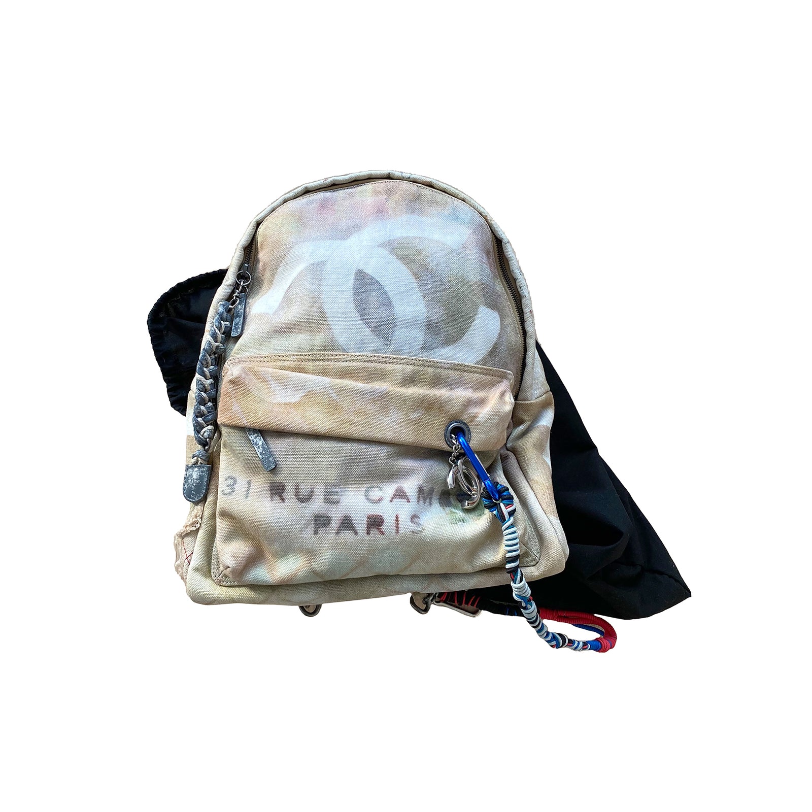 Chanel Spring Summer 2014 Beige Graffiti Artclass Backpack (Large Version)