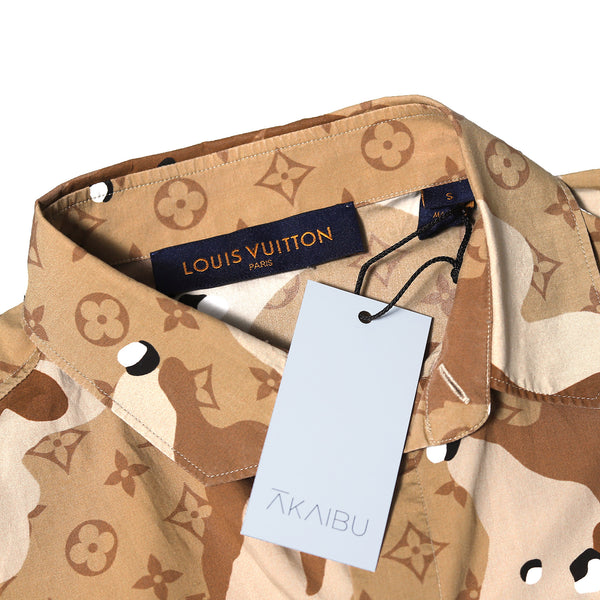 Shop Louis Vuitton Camouflage Monogram Cotton Logo Military