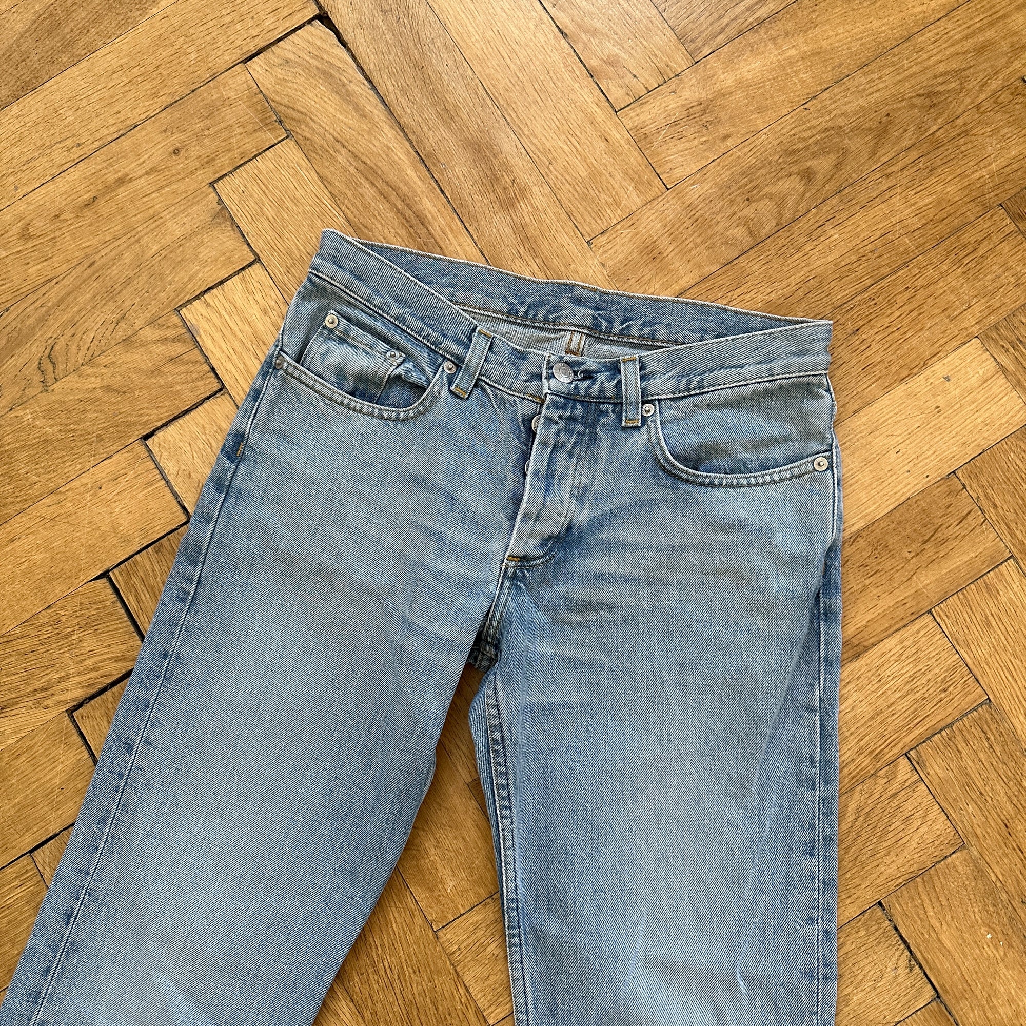 Helmut Lang Washed Blue Denim Pants