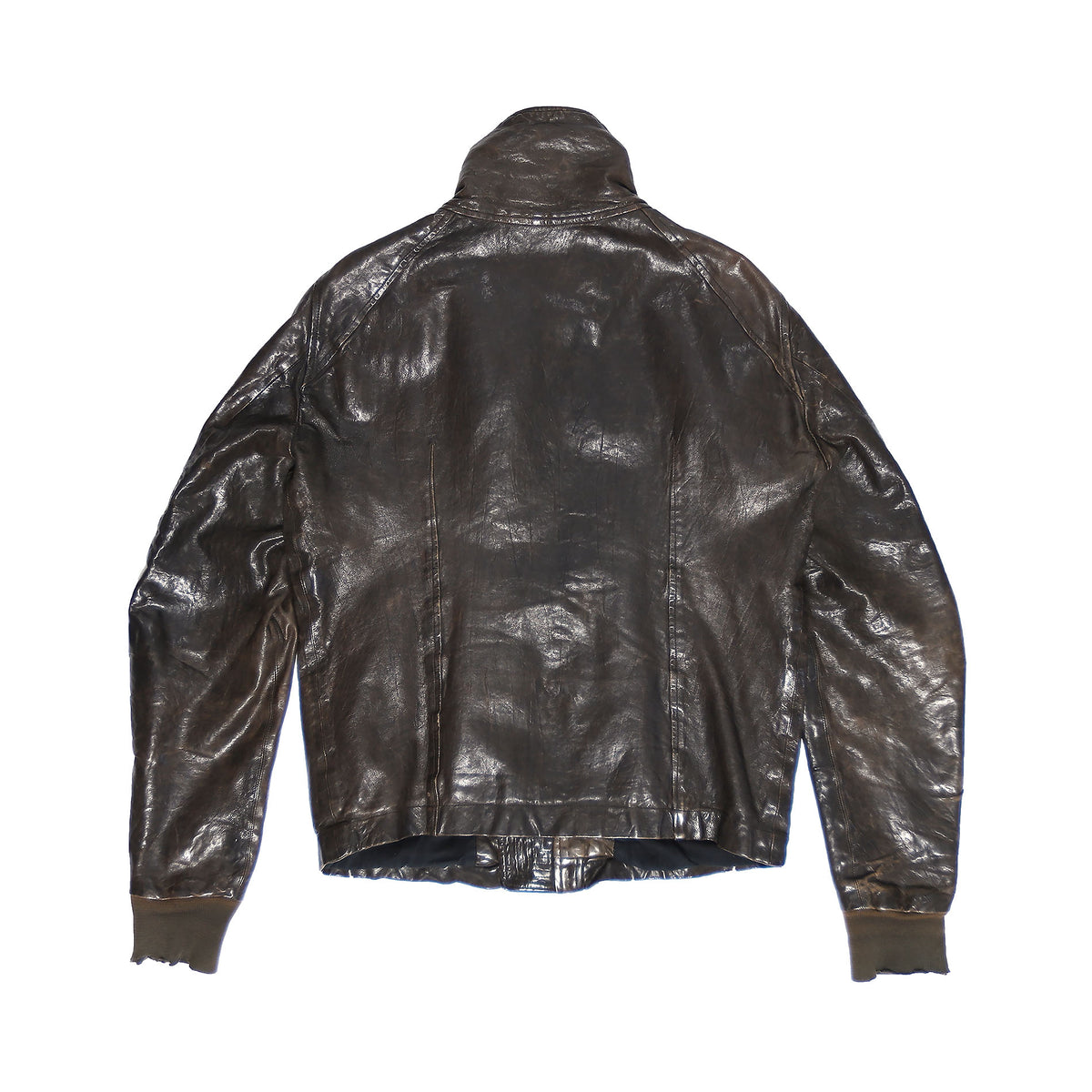 Rick Owens FW11 Hammered Lamb High Neck Intarsia Jacket