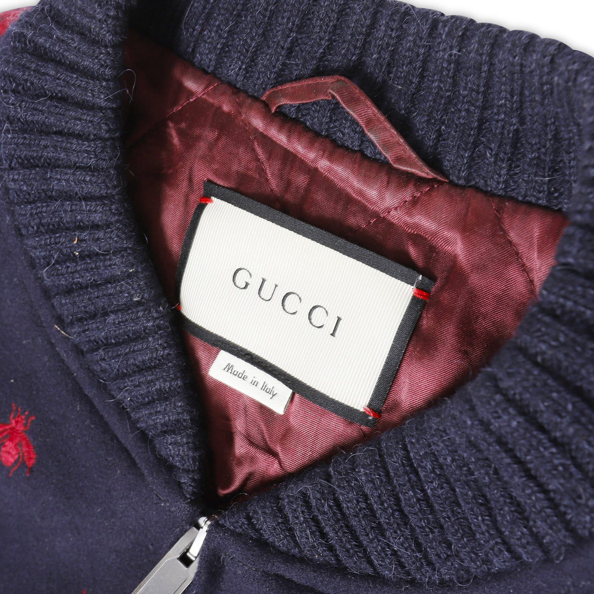 Gucci Bee Embroidered Wool Bomber