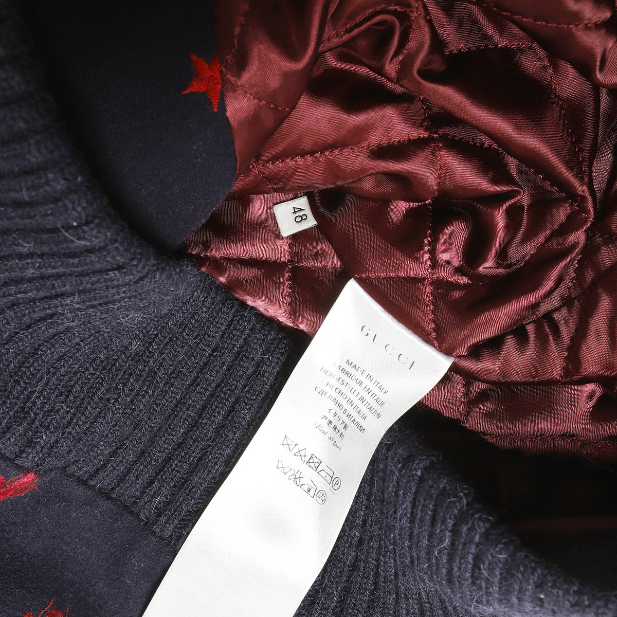 Gucci Bee Embroidered Wool Bomber