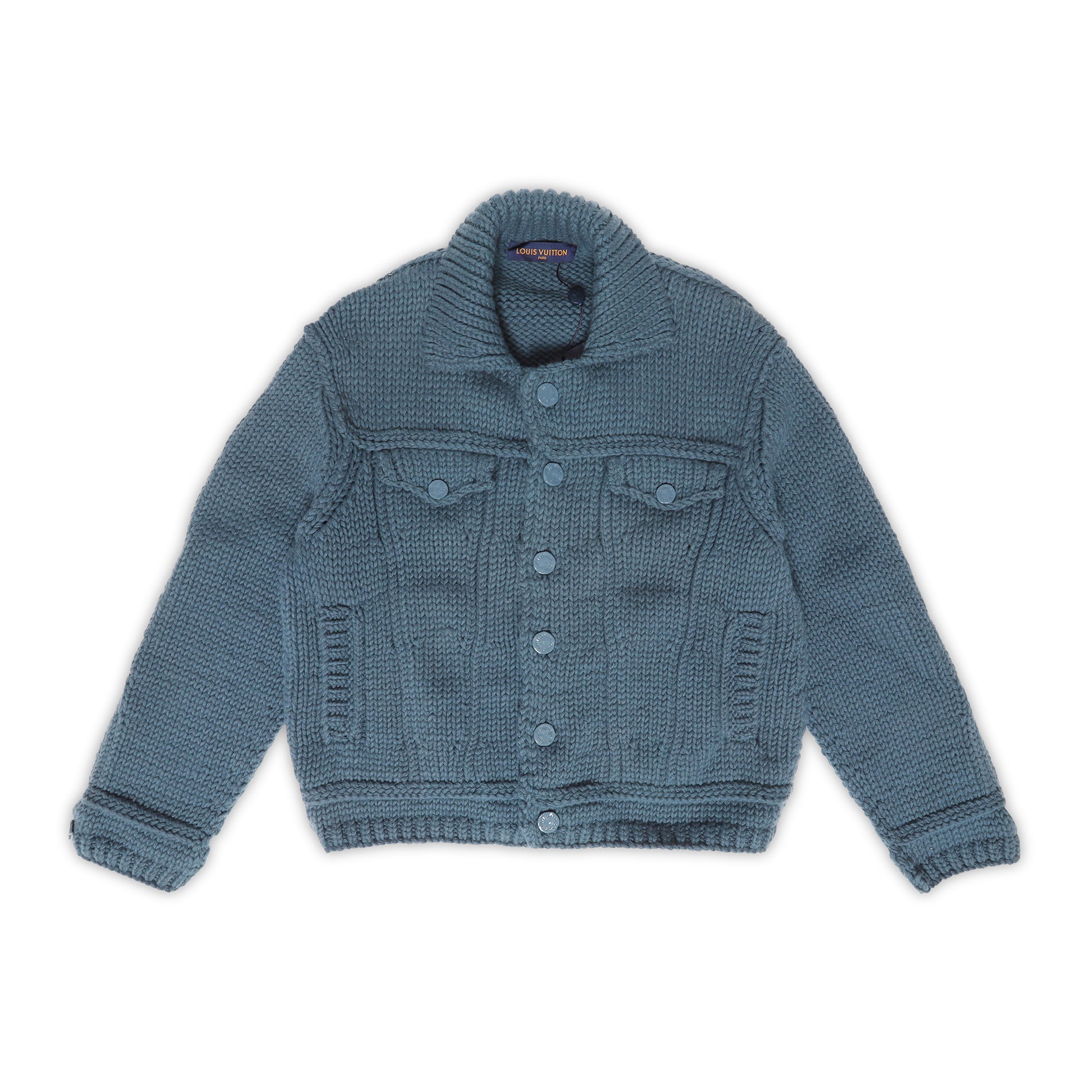 SS19 Fuzzy Pile Trucker Jacket Black - Louis Vuitton Classic Hooded Sweater  - IetpShops shop online