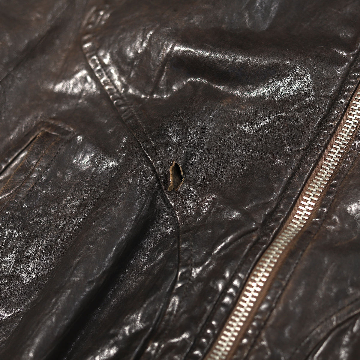 Rick Owens FW11 Hammered Lamb High Neck Intarsia Jacket