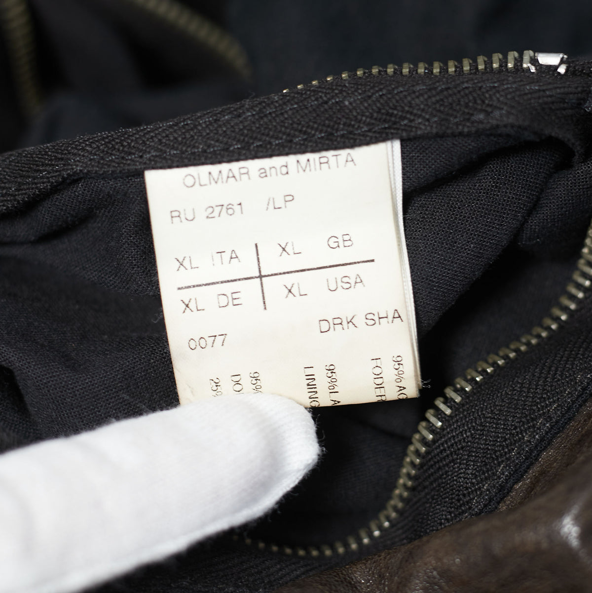 Rick Owens FW11 Hammered Lamb High Neck Intarsia Jacket