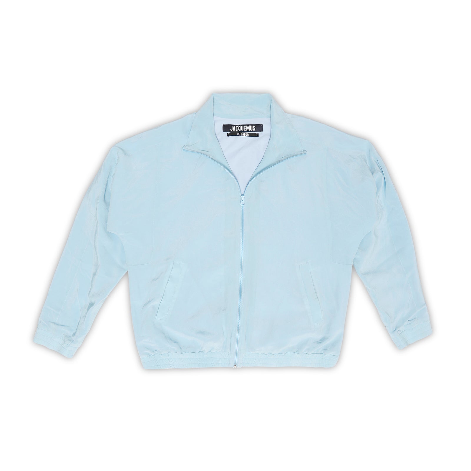 Jacquemus Light Blue Silk Trackjacket