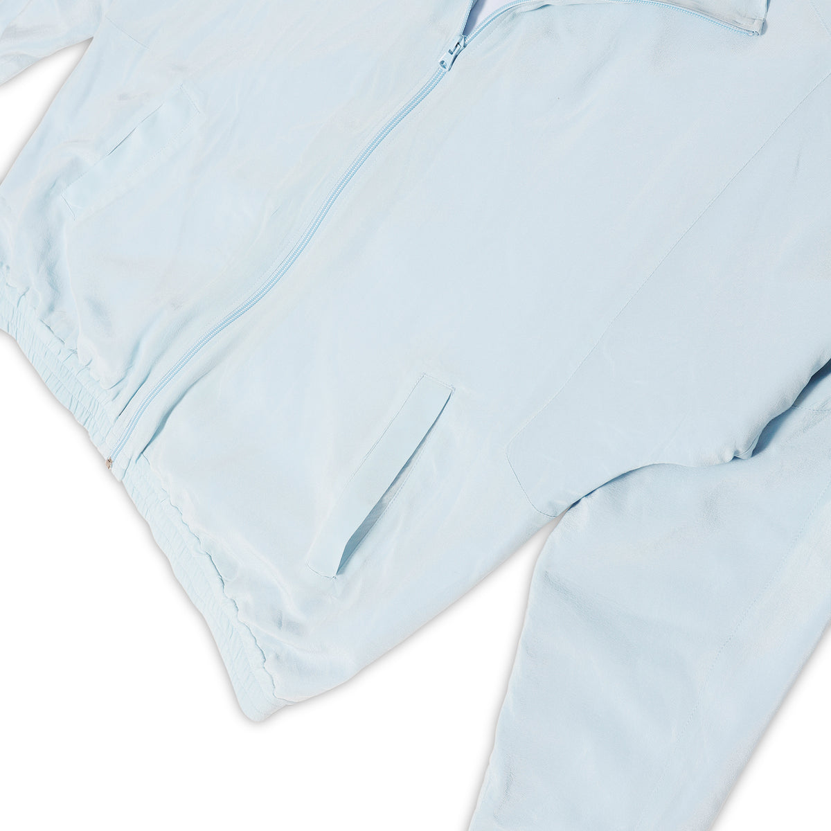 Jacquemus Light Blue Silk Trackjacket