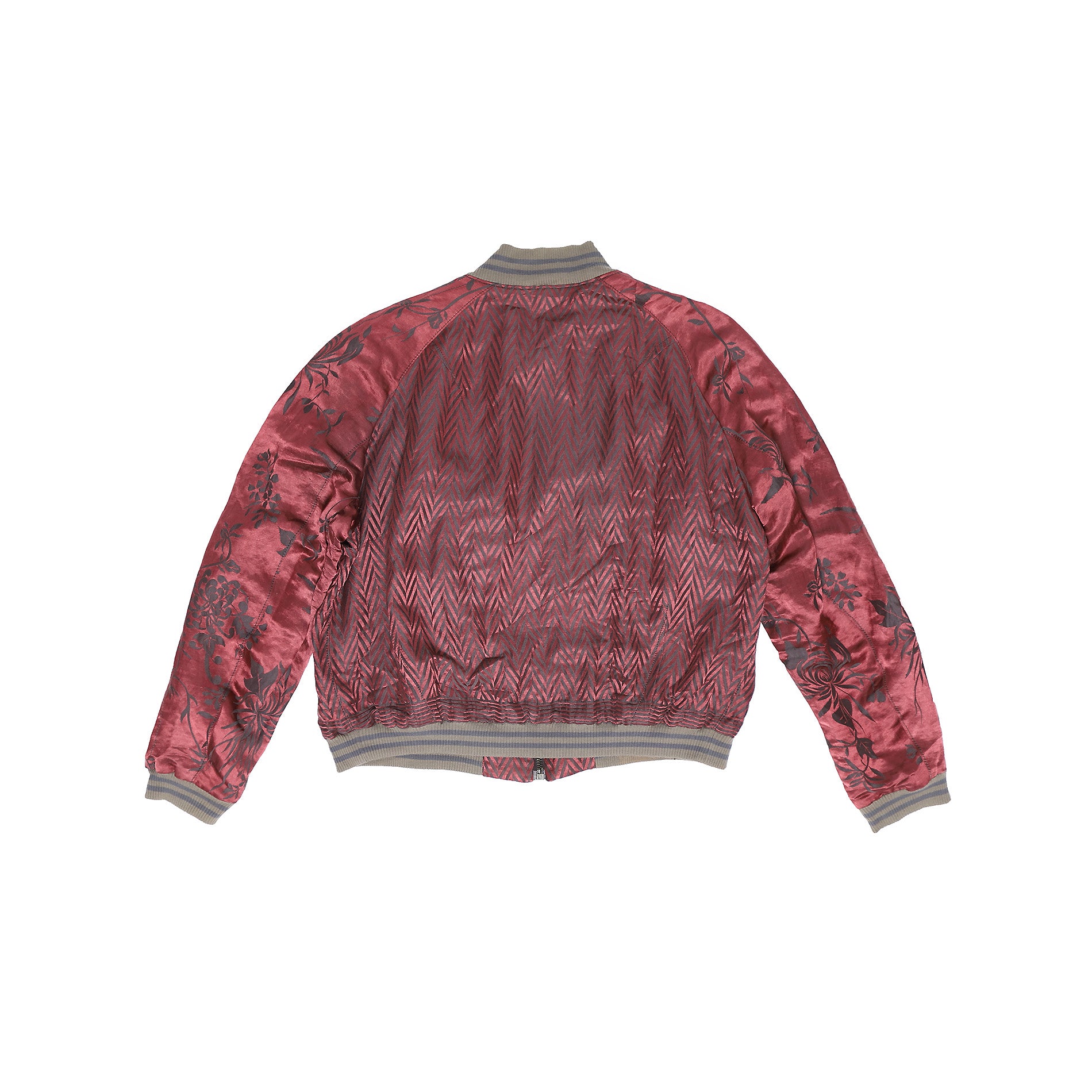 Haider Ackermann SS15 Floral Chevron Bomber Jacket