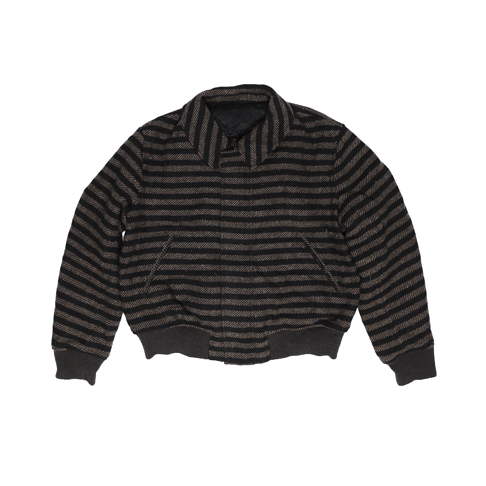 Haider Ackermann FW14 Striped Wool Bomber Jacket Barneys NY Exclusive