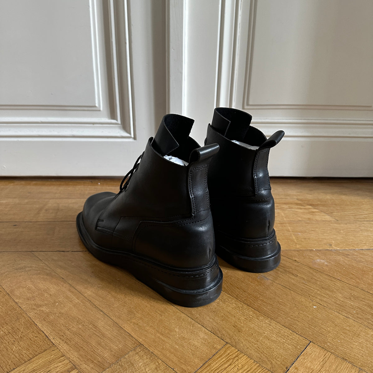 Dirk Bikkembergs 90s Black Leather Heel Boots
