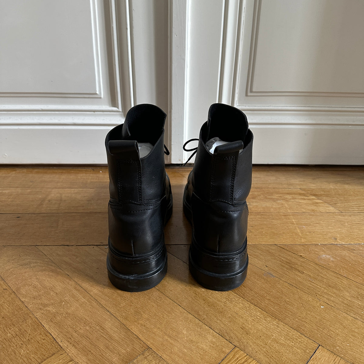 Dirk Bikkembergs 90s Black Leather Heel Boots