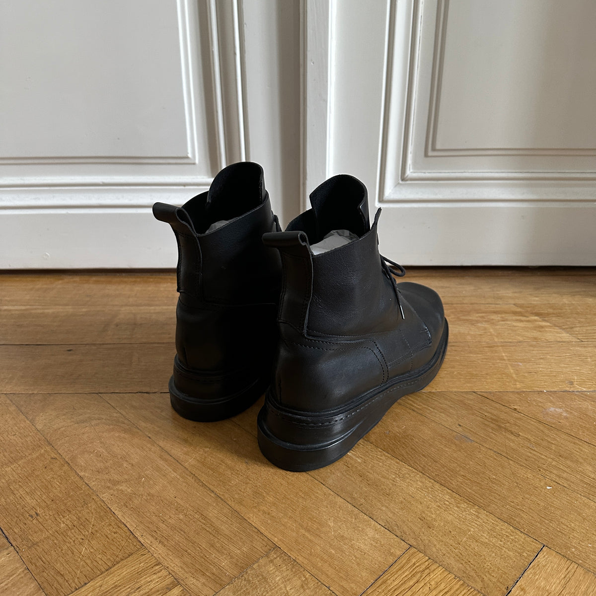 Dirk Bikkembergs 90s Black Leather Heel Boots