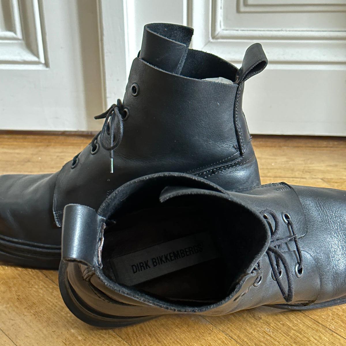 Dirk Bikkembergs 90s Black Leather Heel Boots