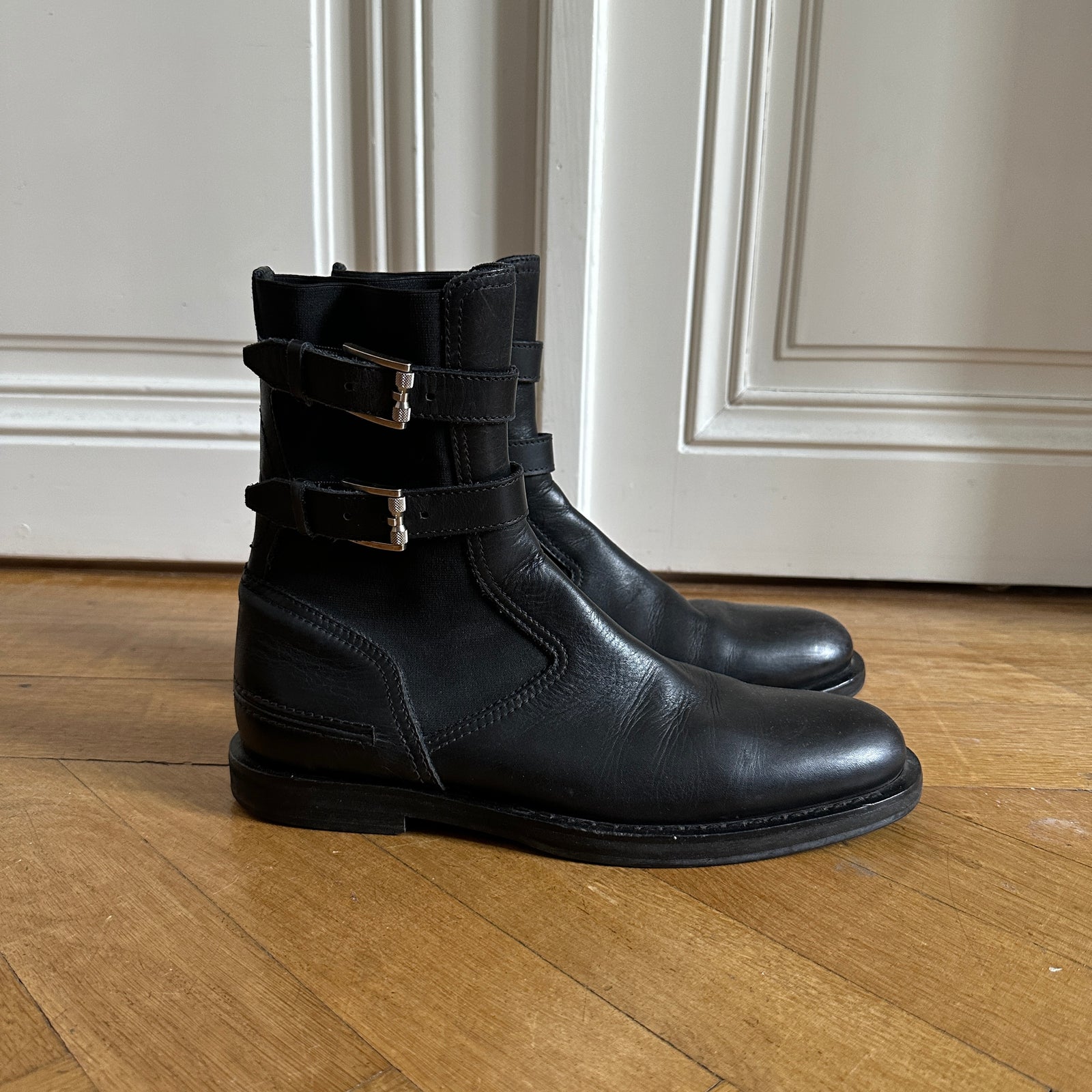 Dior Homme AW04 VOTC Buckle Strap Moto Biker Boots