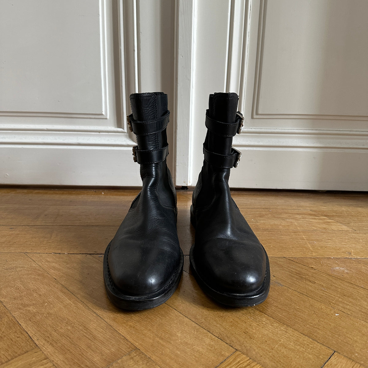 Dior Homme AW04 VOTC Buckle Strap Moto Biker Boots