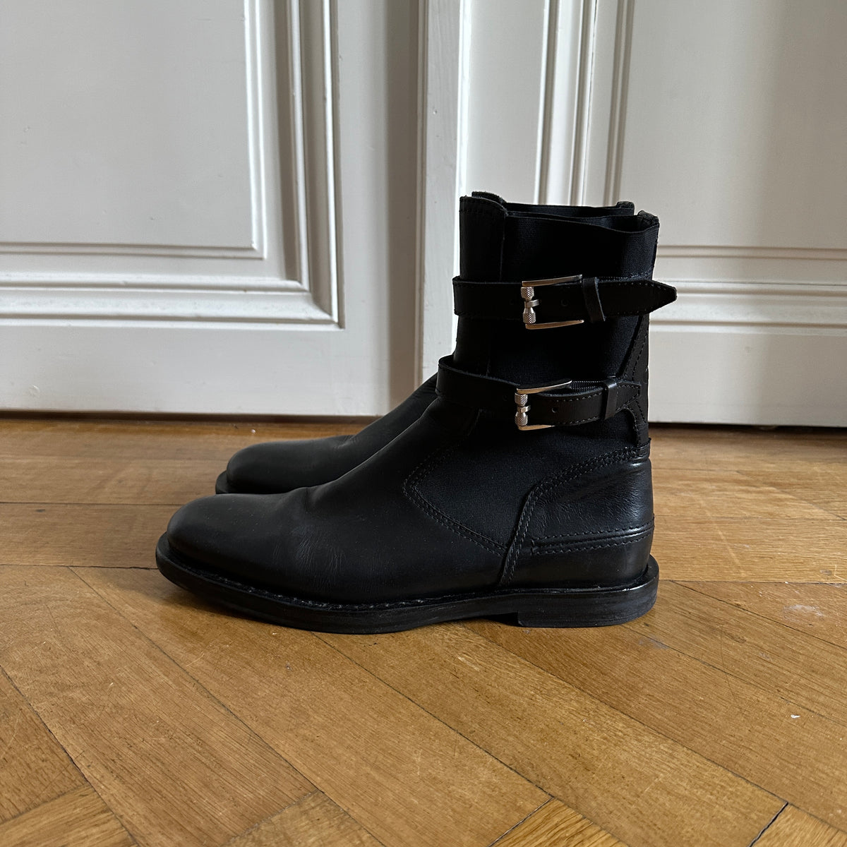Dior Homme AW04 VOTC Buckle Strap Moto Biker Boots