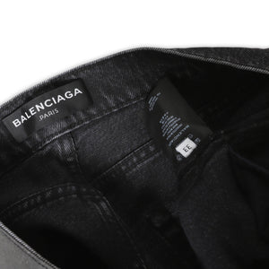 Balenciaga AW16 Washed Black Straight Leg Denim