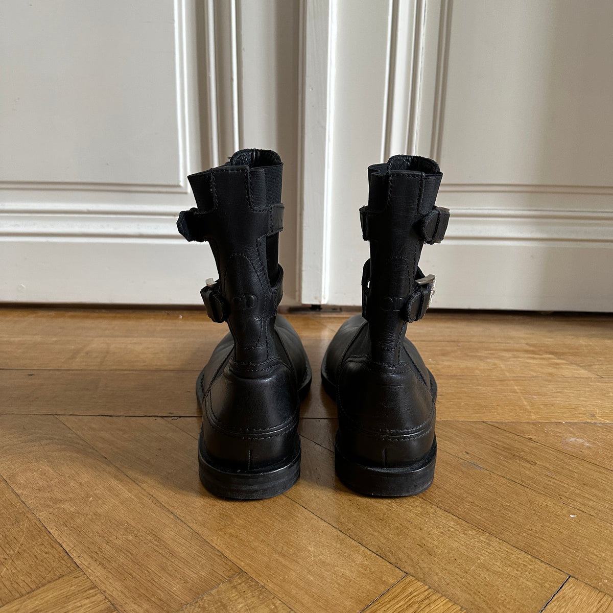 Dior Homme AW04 VOTC Buckle Strap Moto Biker Boots