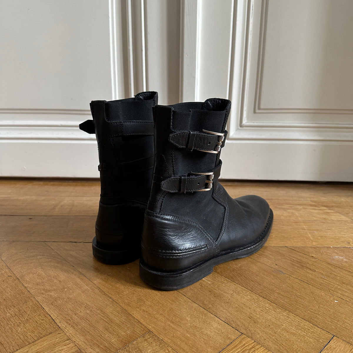 Dior Homme AW04 VOTC Buckle Strap Moto Biker Boots