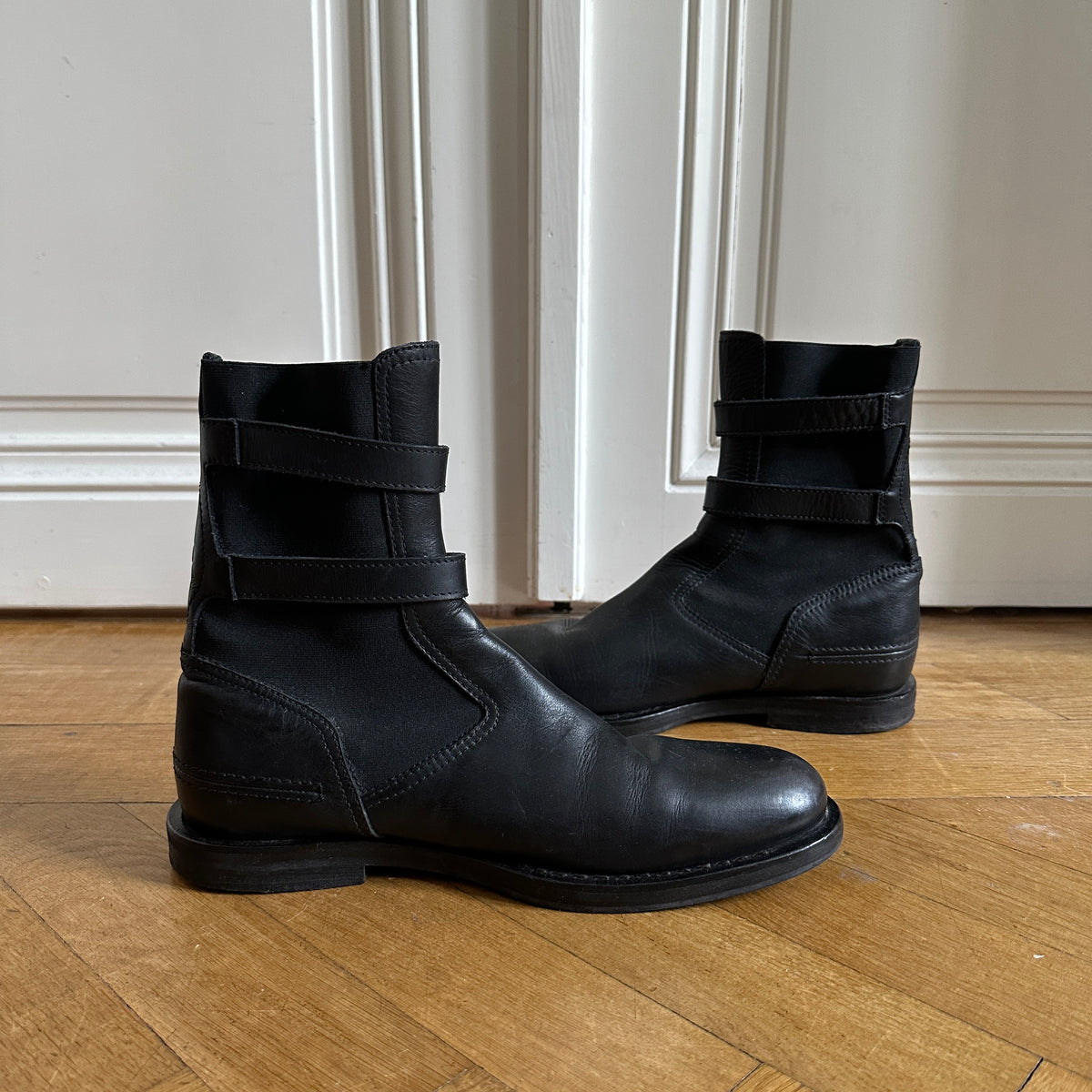 Dior Homme AW04 VOTC Buckle Strap Moto Biker Boots