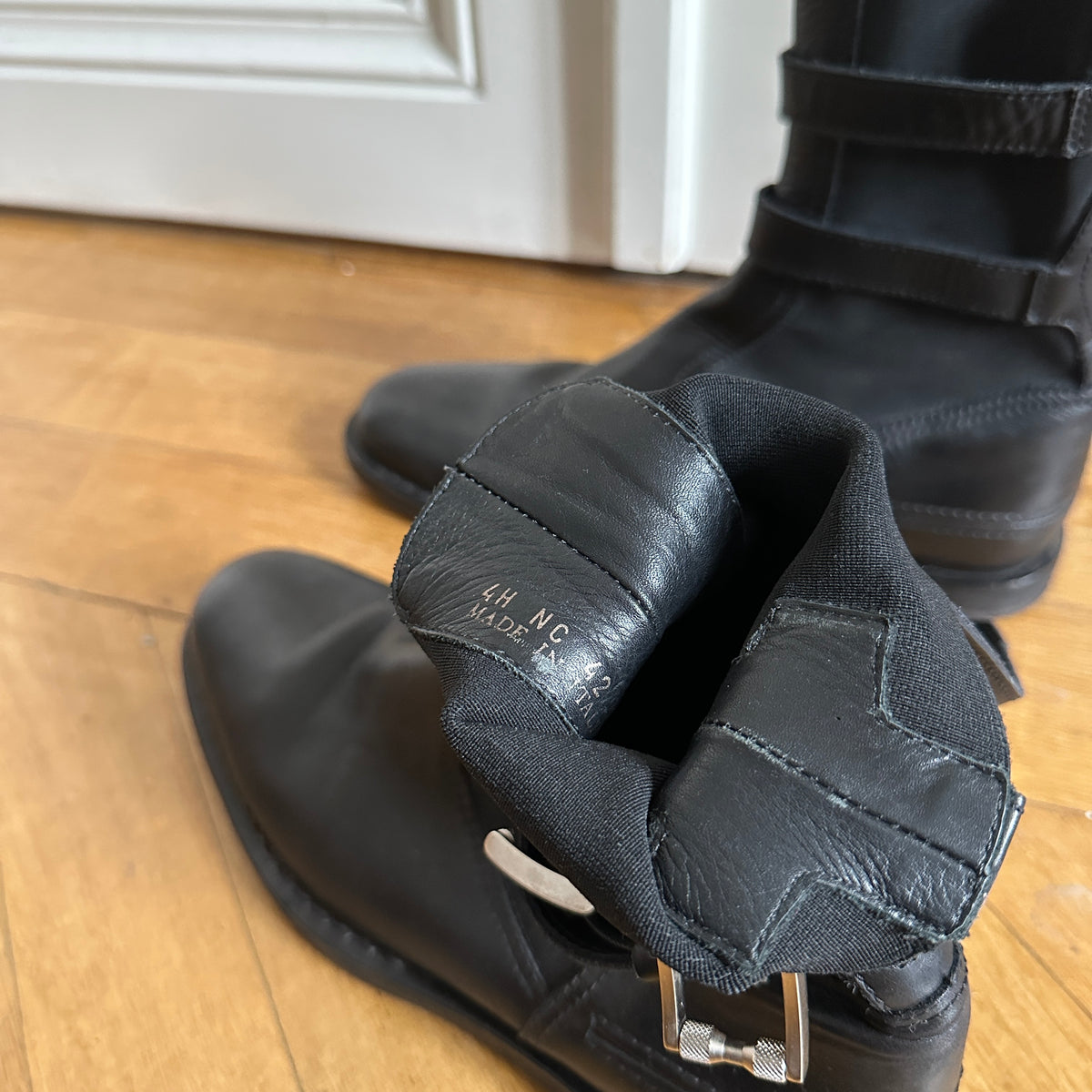 Dior Homme AW04 VOTC Buckle Strap Moto Biker Boots