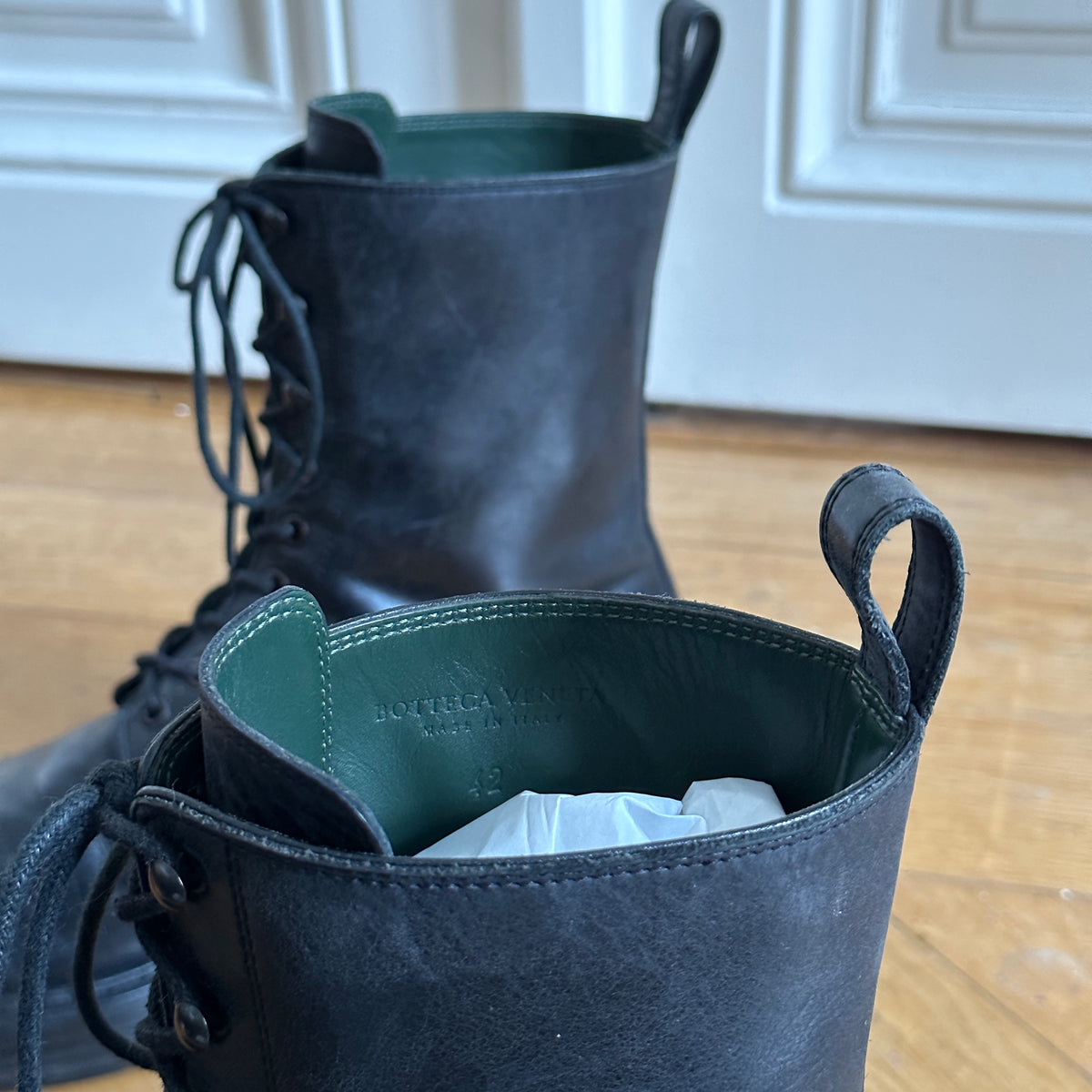 Bottega Veneta FW10 Horse Leather Combat Creeper Boots