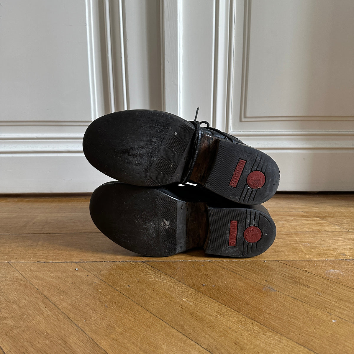 Dirk Bikkembergs 90s Lace Through Heel Leather Boots